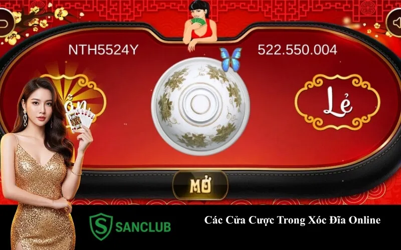 Các Cửa Cược Trong Xóc Đĩa Online
